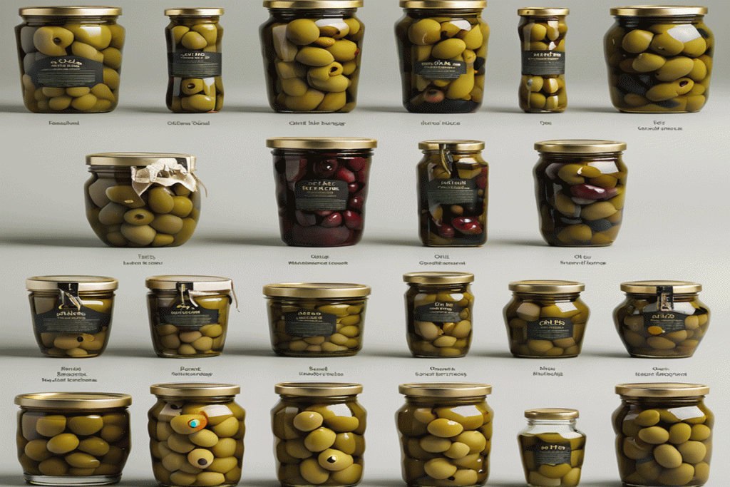 Types of olive packaging